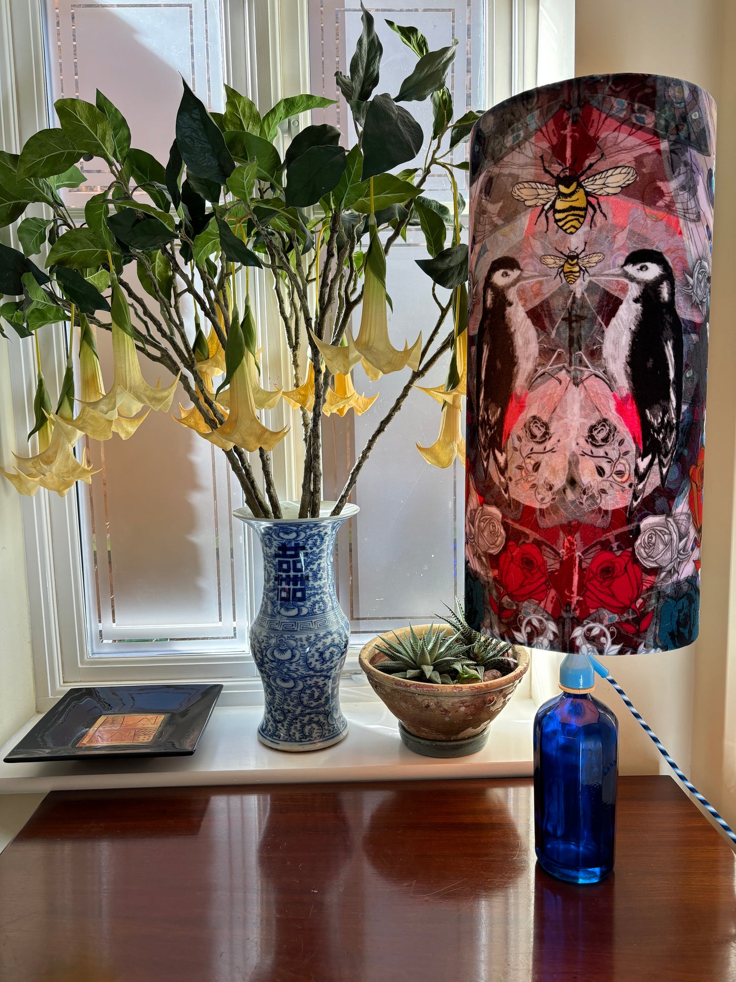 Tall Drum Woodpecker Lampshade