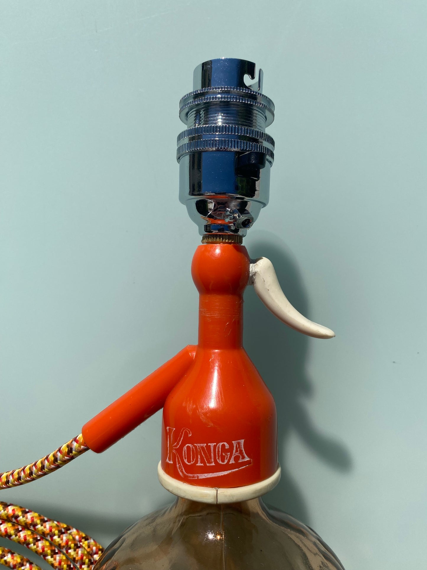 Soda Syphon Lamp Orange