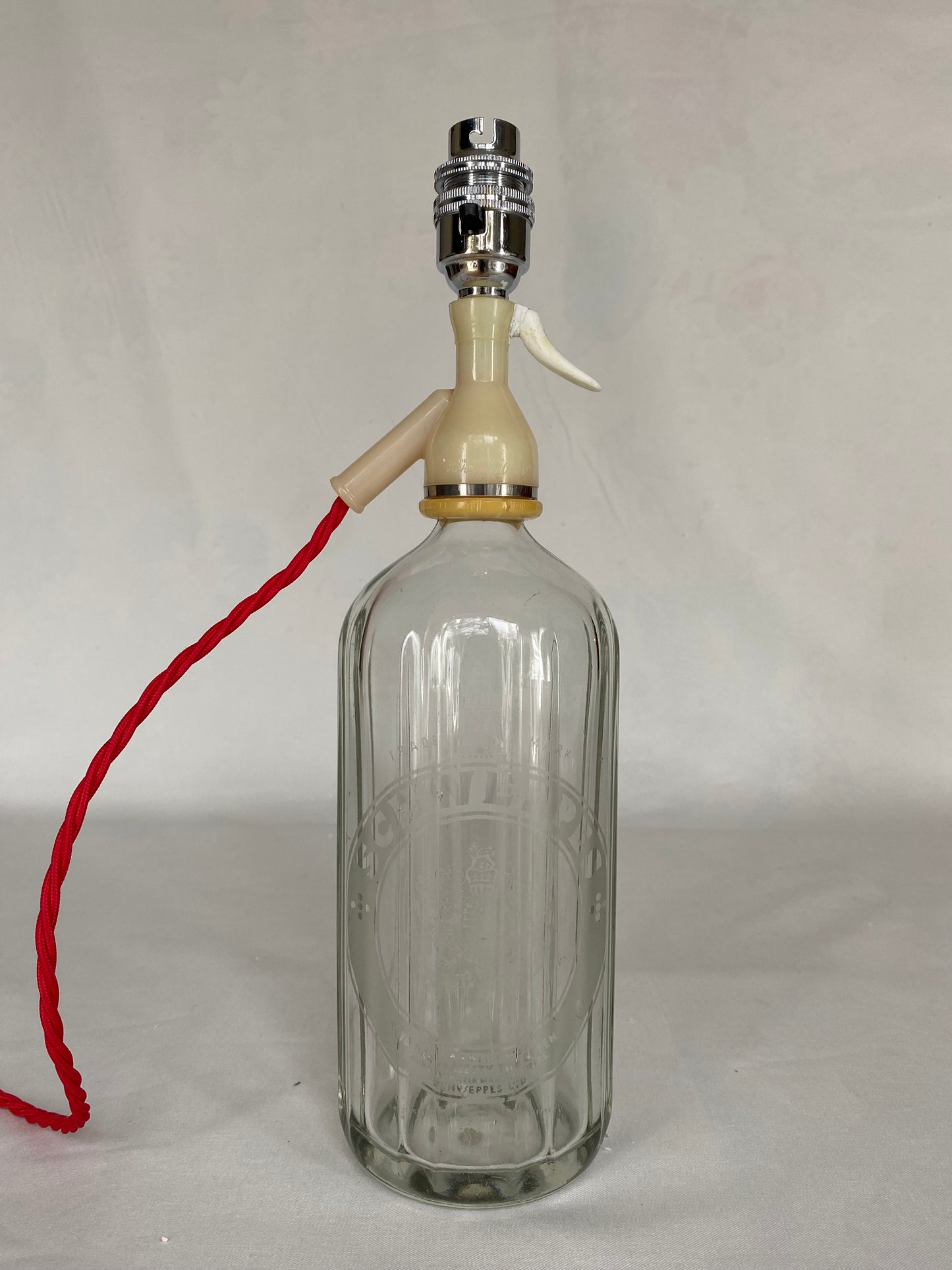 Vintage Soda Syphon Clear / Red