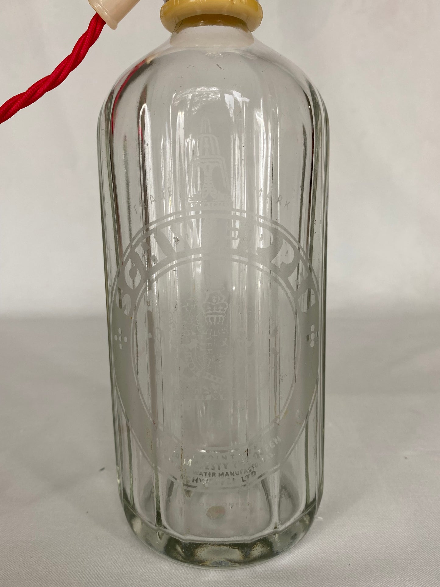 Vintage Soda Syphon Clear / Red