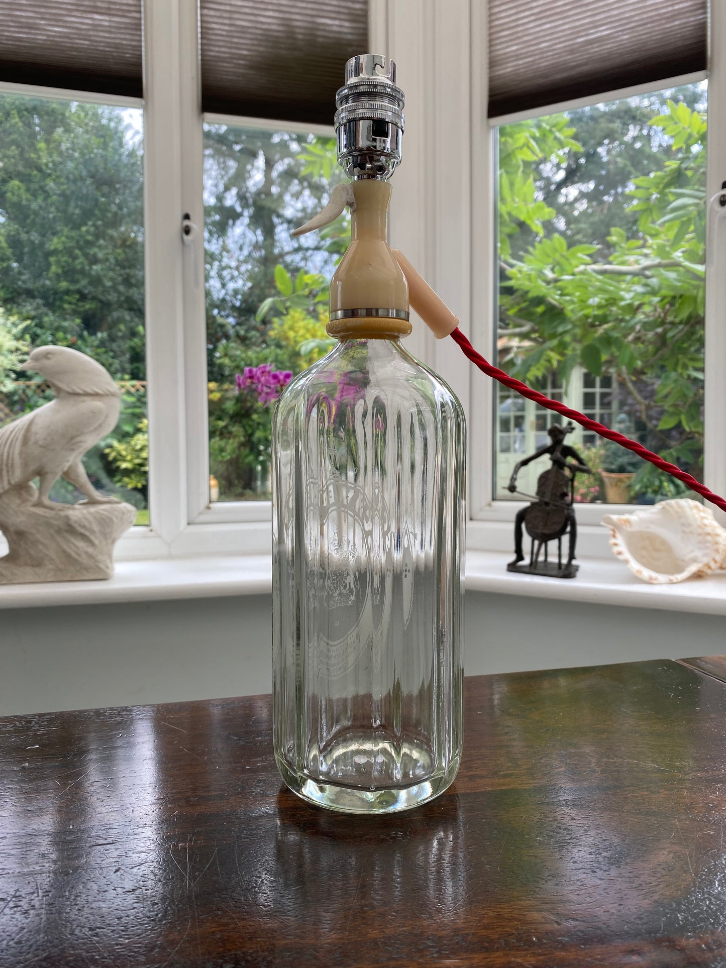 Vintage Soda Syphon Clear / Red