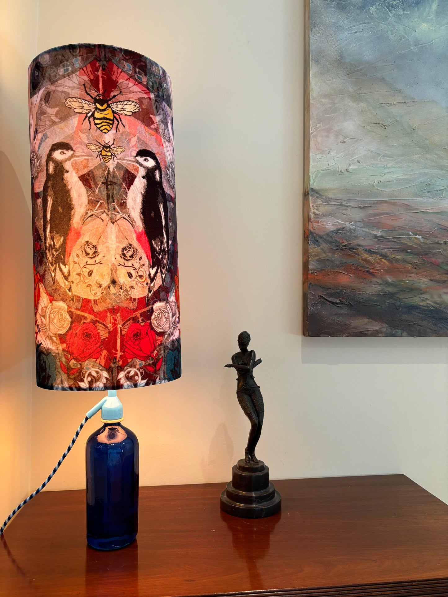 Tall Drum Woodpecker Lampshade